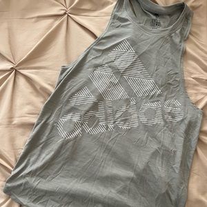 Adidas Racerback Workout Gray Shirt